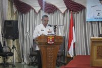 Asisten Bidang Administrasi Umum Drs Ismet Inoni menyampaikan arahan dari Pj. Bupati Lampung Barat